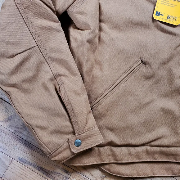 NWT Carhartt Men's Jacket with Brown Collar - Picture 4 of 4